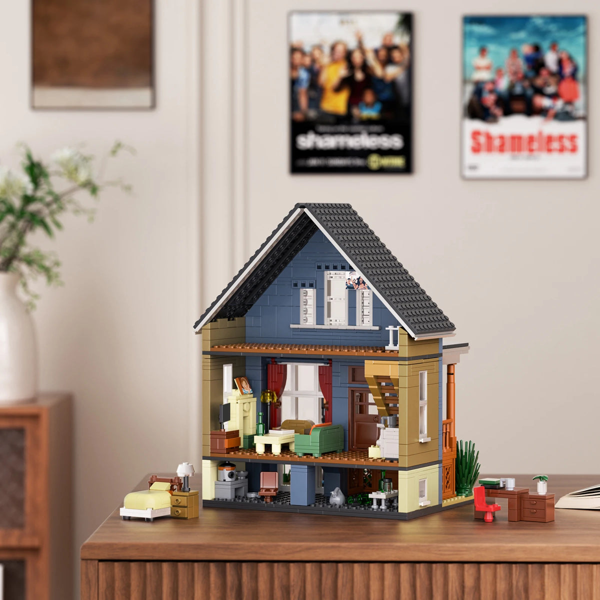House Architecture Building Blocks Set Creative Room Decor Display