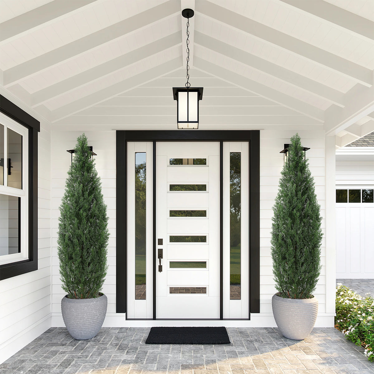 HiMISS Artificial Cedar Topiary Tree For Indoor Outdoor Decor