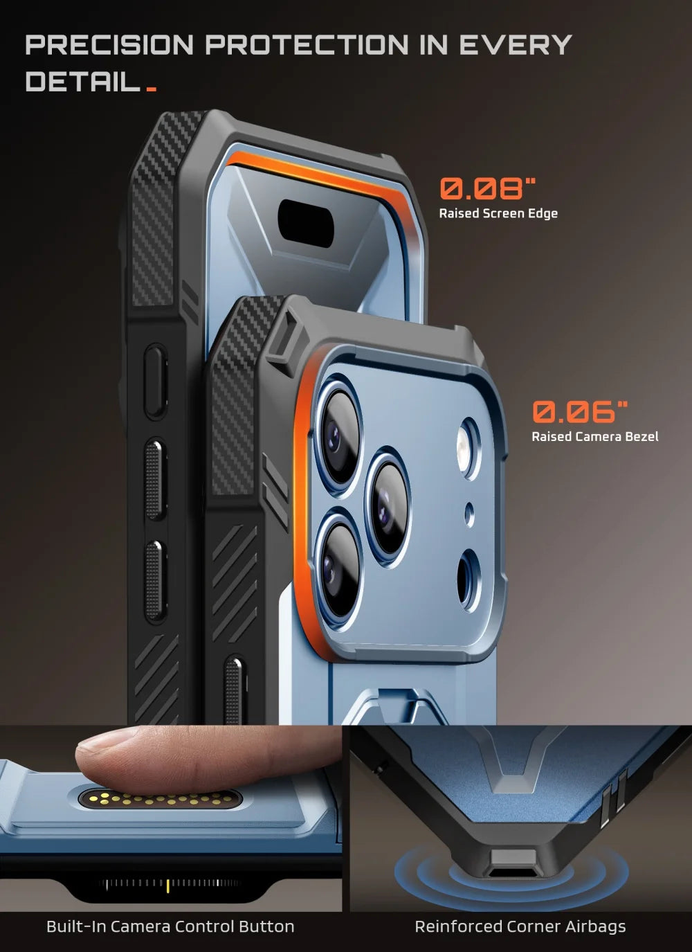 SUPCASE For iPhone 18 Pro Max/17 Pro Max/18 Pro/17 Pro Case UB Grip Pro Magnetic Phone Case with Tempered Glass Screen Protector