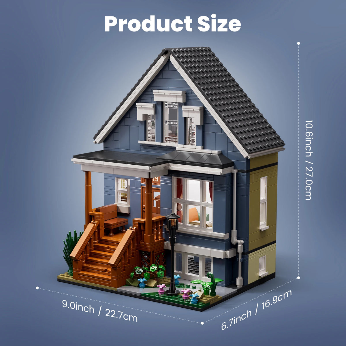 House Architecture Building Blocks Set Creative Room Decor Display