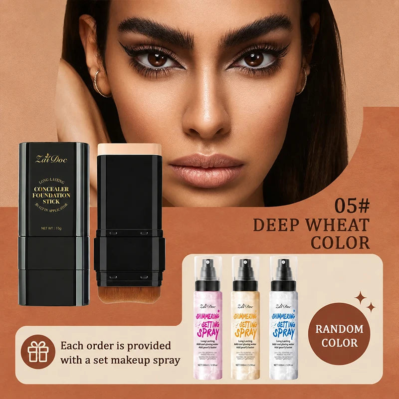 ZaiDoc Long Lasting Full Coverage Concealer Foundation Stick Makeup