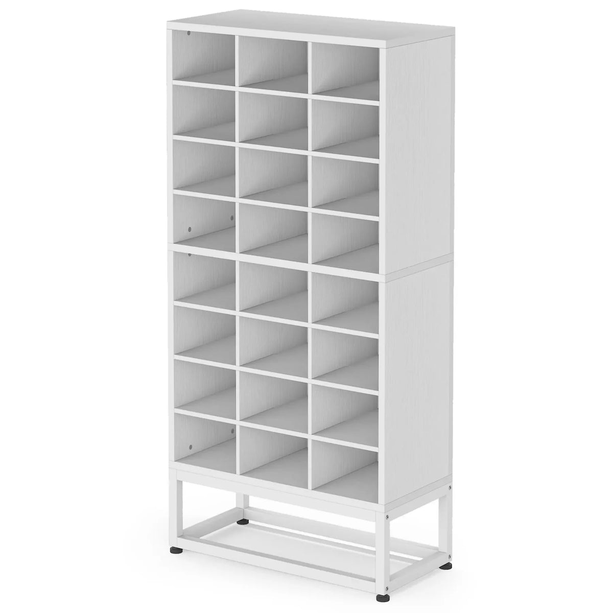 Tribesigns Wooden Shoe Cabinet With Display Storage Shelf