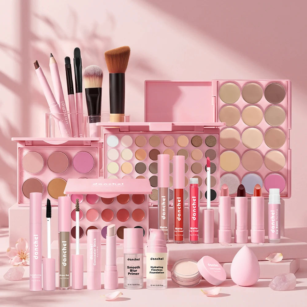Complete Makeup Kit with Eyeshadow, Concealer, Blush and Lip Balm