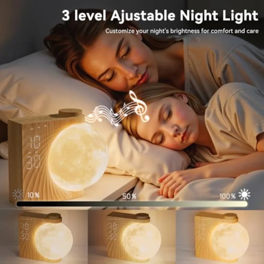 Sunrise Alarm Clocks for Heavy Sleepers, Night Lamp Clocks for Bedrooms with Moon Light, 10 Light Effects, 30/60/90 Timer, 10 S