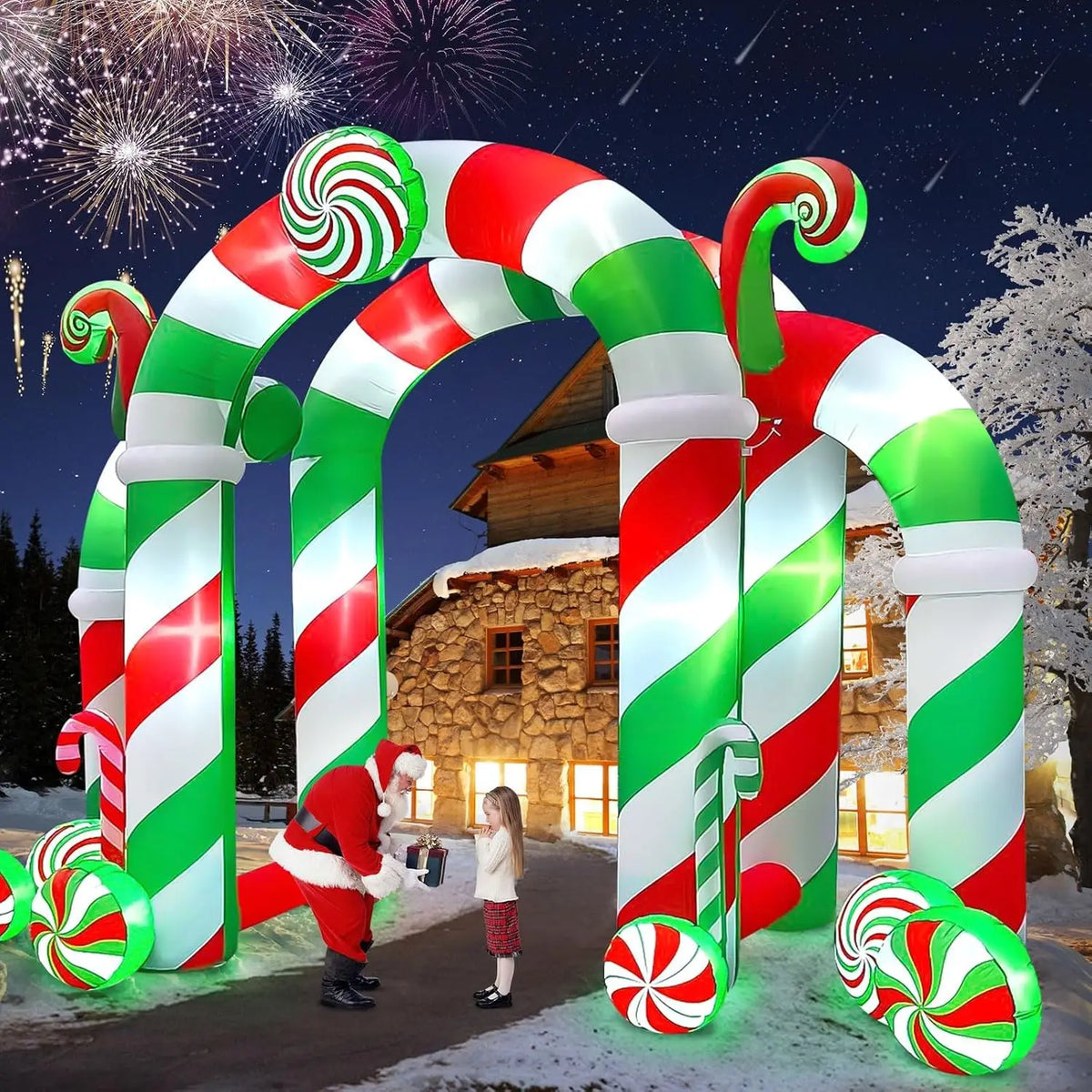 SHXI Christmas Inflatable Candy Archway Decoration