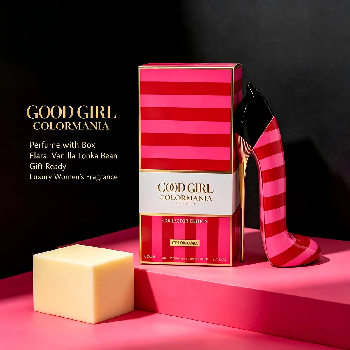 Carolina Herrera Good Girl Colormania EDP 80ml 2.7 fl.oz Women Collector Edition Floral Vanilla Tonka Bean Jasmine Perfume Long Lasting Luxury Fragrance Colorful Signature Scent Halloween Christmas Holiday Gift Single Bottle