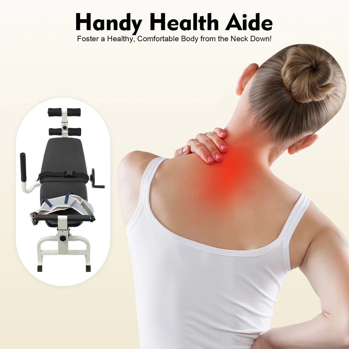 Adjustable Cervical Lumbar Traction Bed Neck Stretching Device
