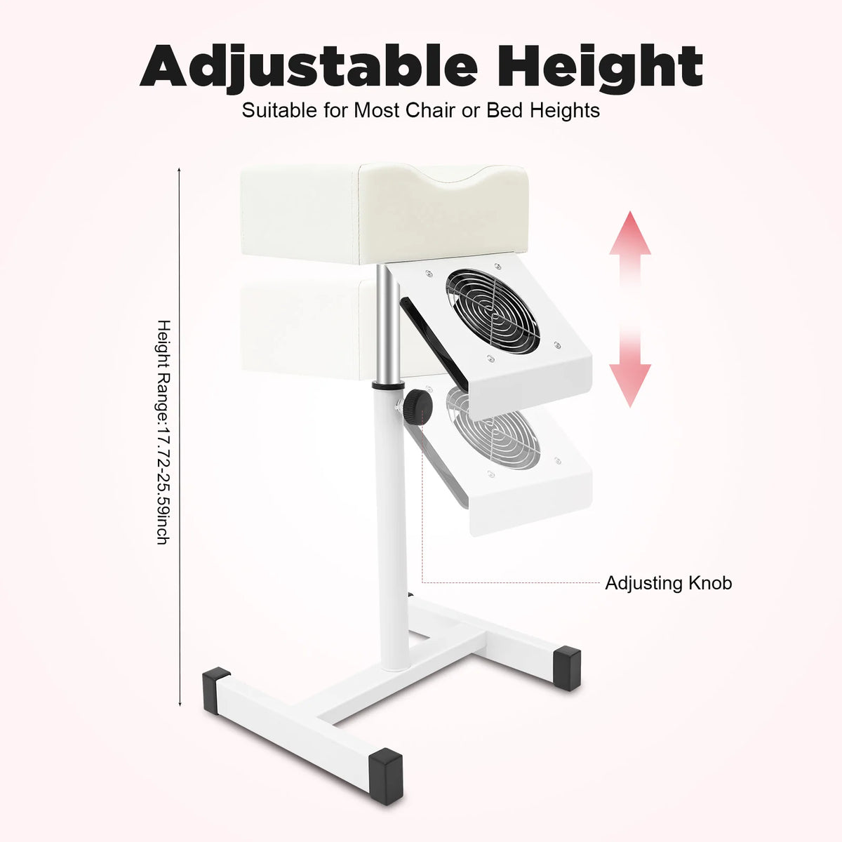 Professional Pedicure Stool w/Dust Cleaning Fan Nail Bench Manicure Chair Beauty Salon Spa Stool Footrest W/Cleaning Fan Bag