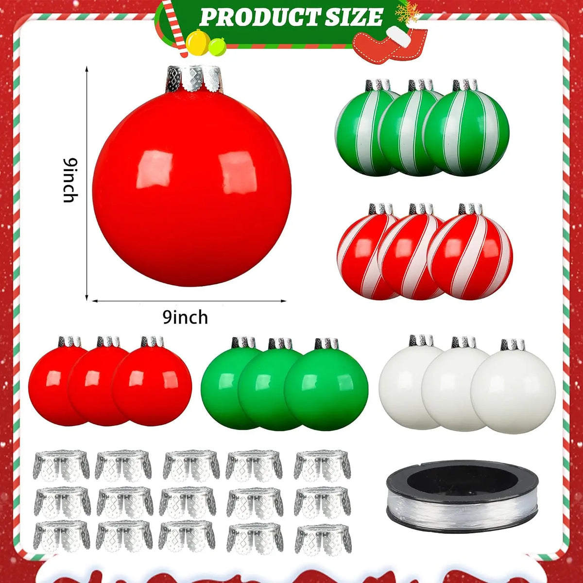Giant Inflatable Christmas Ball Ornaments For Outdoor Holiday Decor