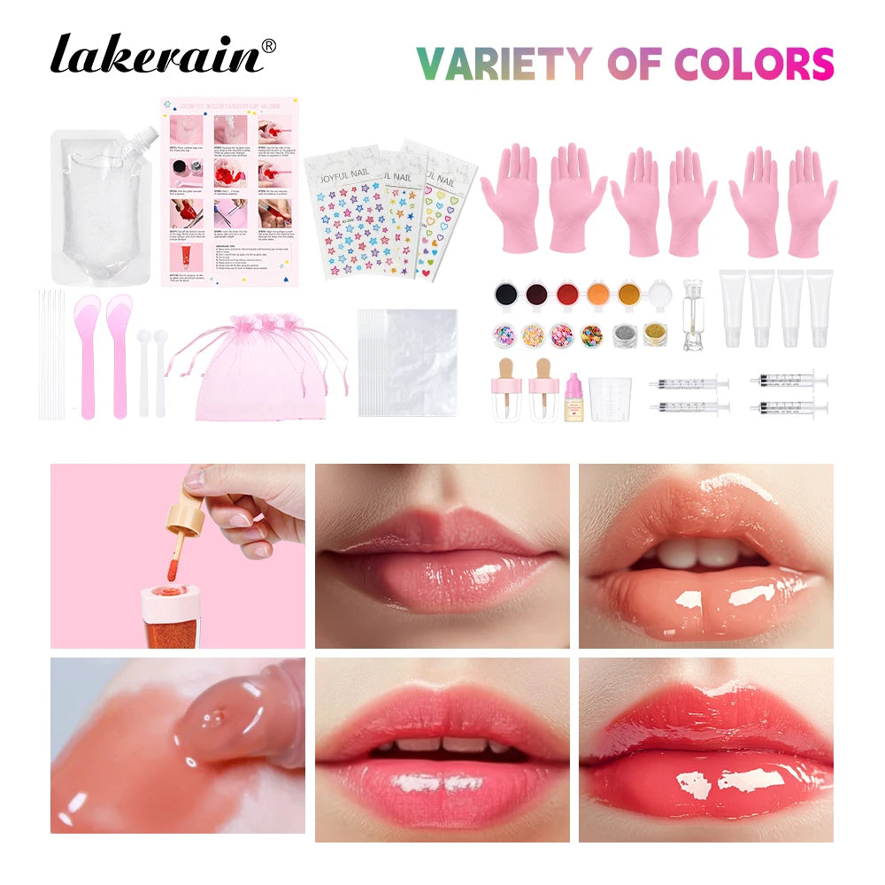 Lakerain DIY Lip Gloss Making Kit With Pigments And Tools