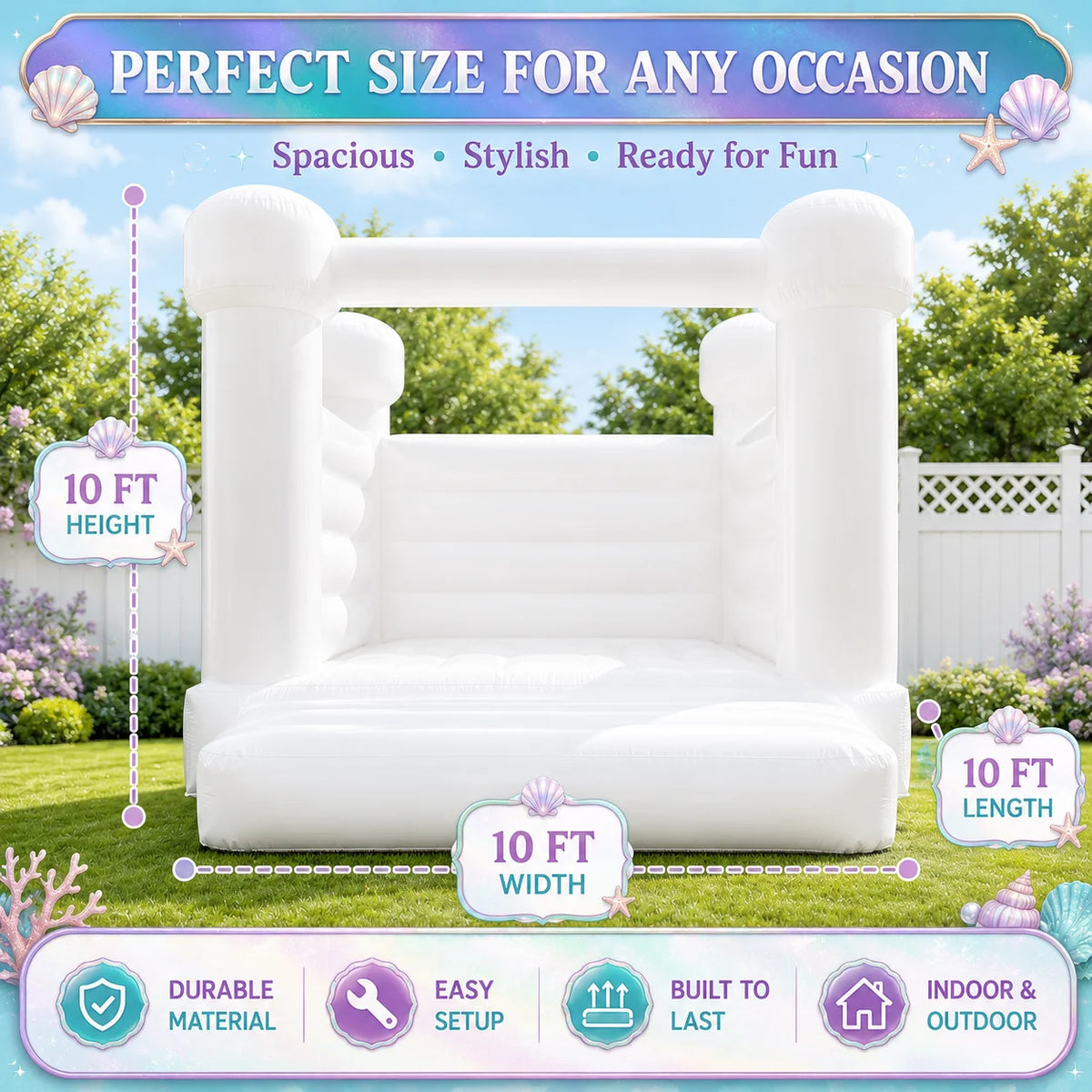 Commercial Grade PVC Inflatable Bounce House for Outdoor Family Fun