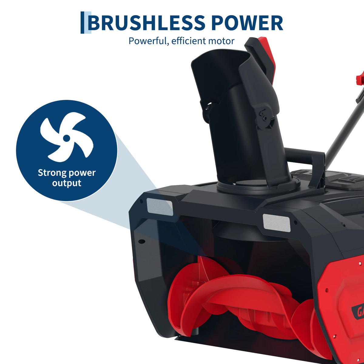 Cordless Electric Snow Blower With Battery Power And LED Lights