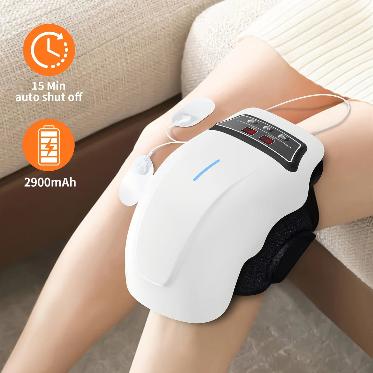 Ekmoey Knee Massager With Heat, 9 Heating Modes & 9 Vibration Speed, Adjustable Straps, Cordless Design, Heating Pad For Joints, Muscles And Knees, Massager For Knee Relax, Massager Gift For Mom/Dad/Women/Men