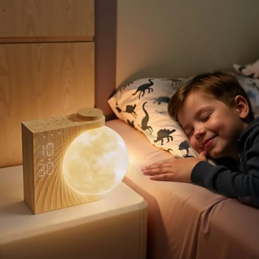 Sunrise Alarm Clocks for Heavy Sleepers, Night Lamp Clocks for Bedrooms with Moon Light, 10 Light Effects, 30/60/90 Timer, 10 S