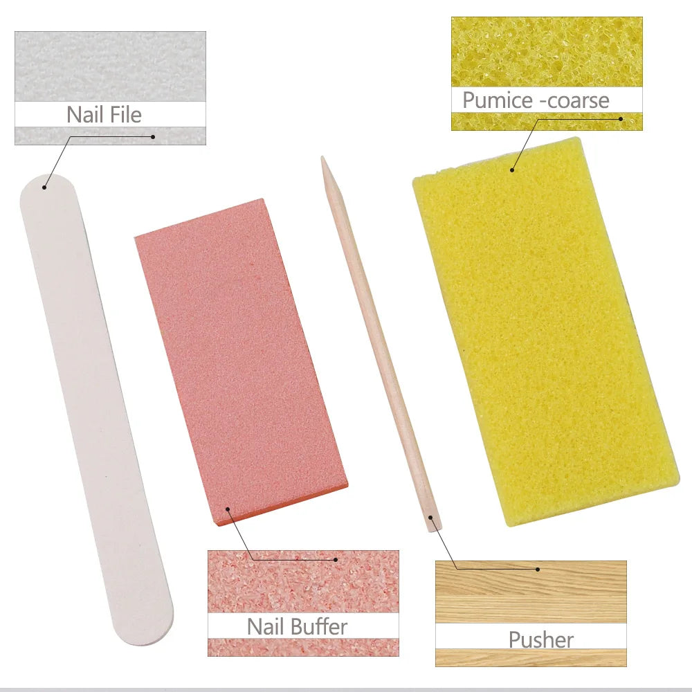 Maryton Disposable Pedicure Kits With Nail Files And Buffers