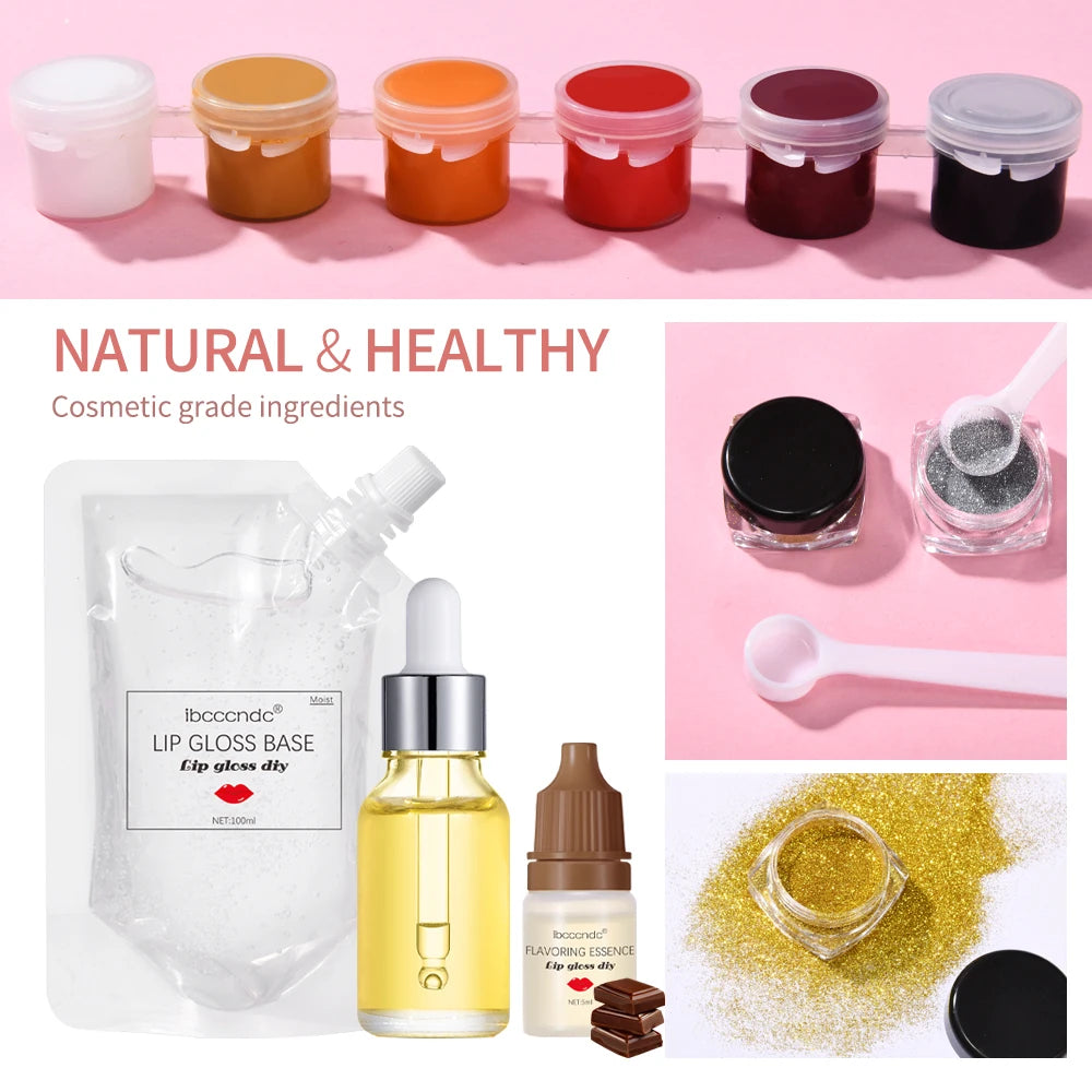 ibcccndc DIY Lip Gloss Making Kit for Moisturizing Shiny Lips
