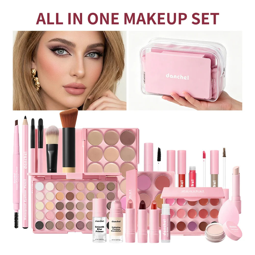 Complete Makeup Kit with Eyeshadow, Concealer, Blush and Lip Balm