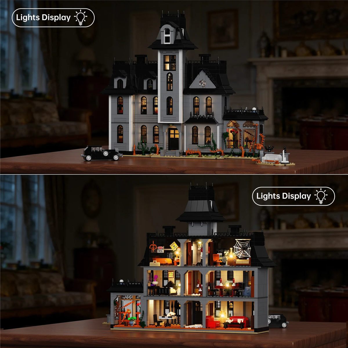 Gothic Manor Building Blocks Set Decorative Architecture Model
