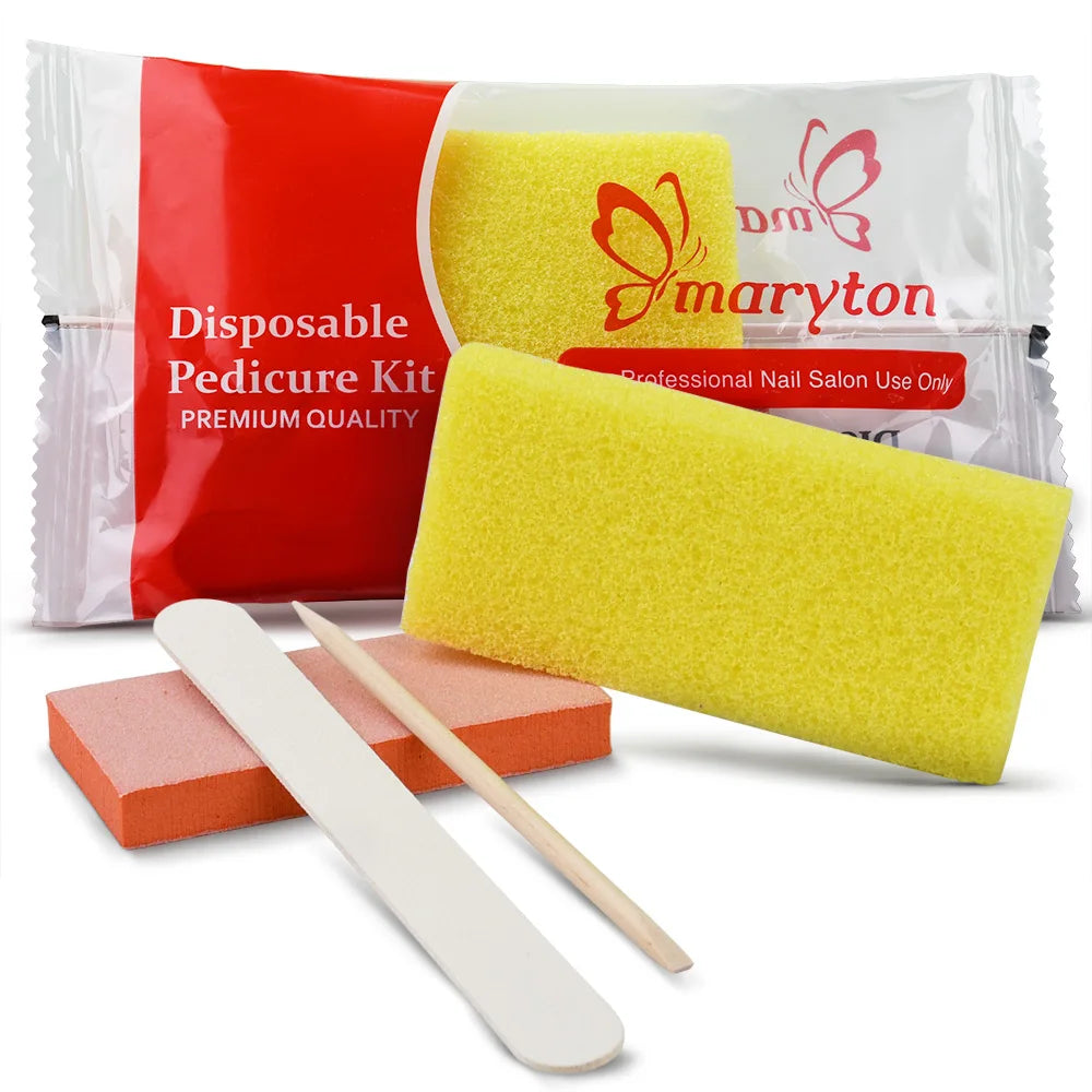 Maryton Disposable Pedicure Kits With Nail Files And Buffers