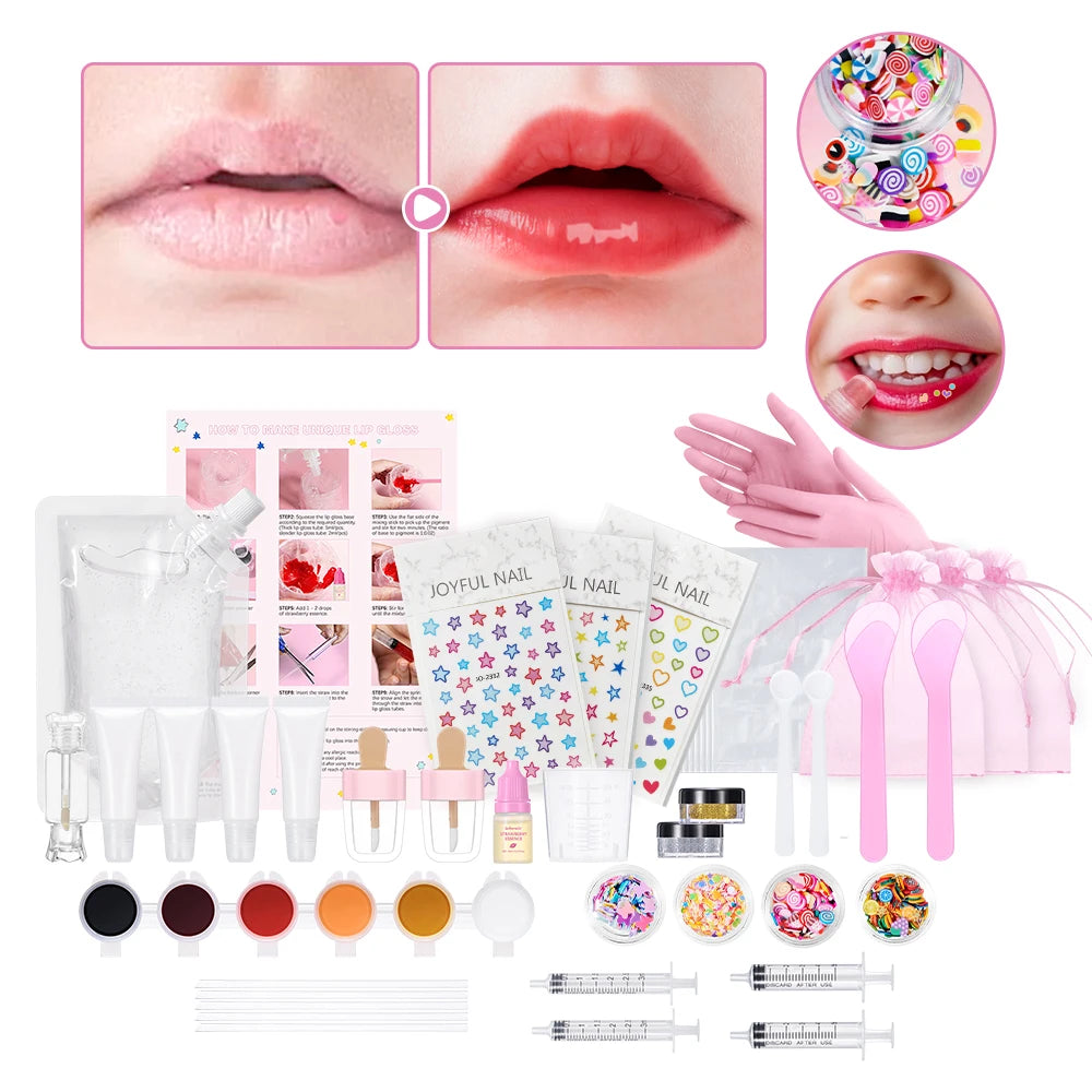 Lakerain DIY Lip Gloss Making Kit With Pigments And Tools