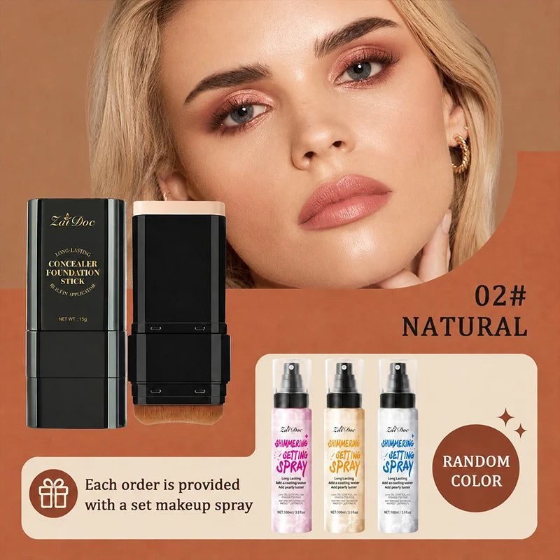 ZaiDoc Long Lasting Full Coverage Concealer Foundation Stick Makeup