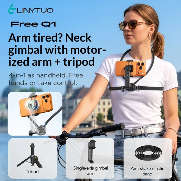 1. LINYTUO Neck Mount Phone Holder, Hands Free POV Vlog Shooting 360° Adjustable Wearable Neck Hanging Bracket` 2.