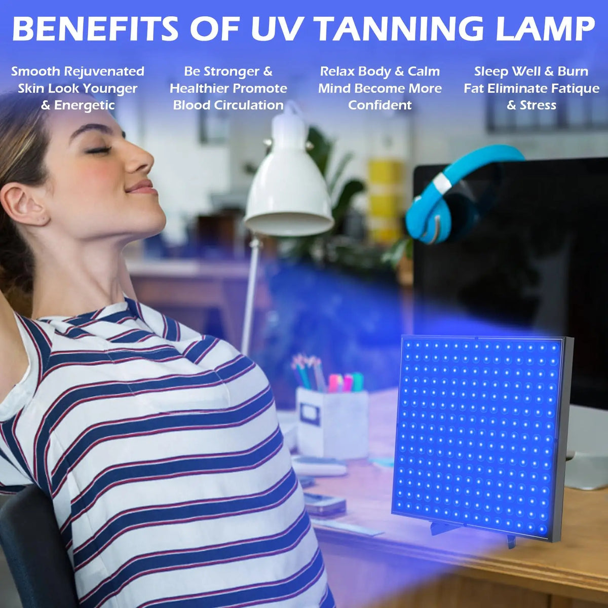 Jitesy LED Facial Tanning Lamp for Home Solarium Beauty Care