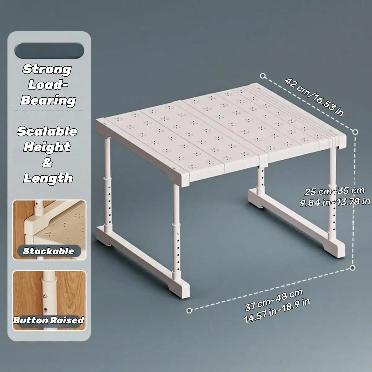 Expandable Closet Tension Shelf Modern White Metal Wardrobe Storage Rack Organizer Unit Height Adjustable DIY Cupboard Dividers Separators For Kitchen Bathroom Bedroom Cabinet Housewarming Gift