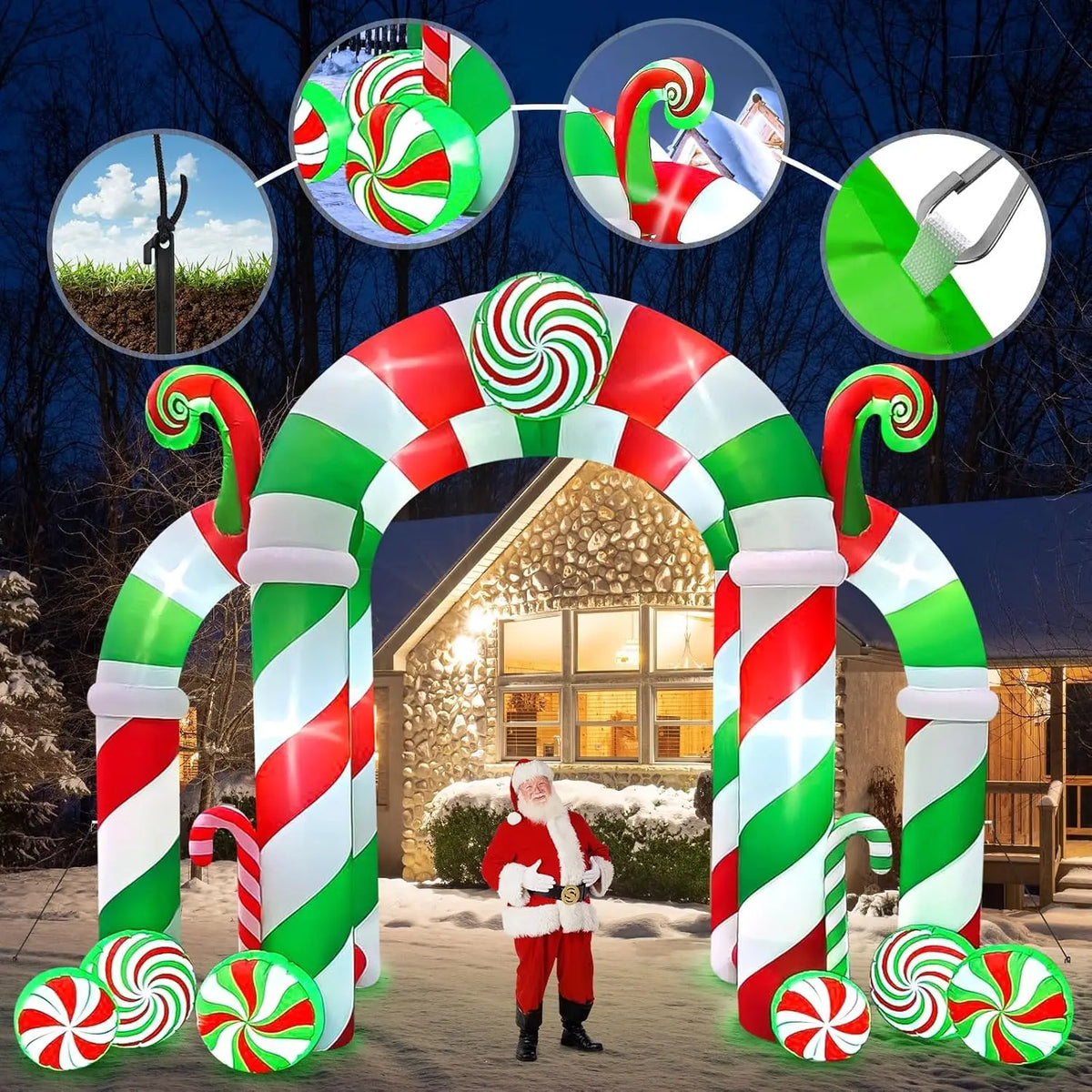 SHXI Christmas Inflatable Candy Archway Decoration
