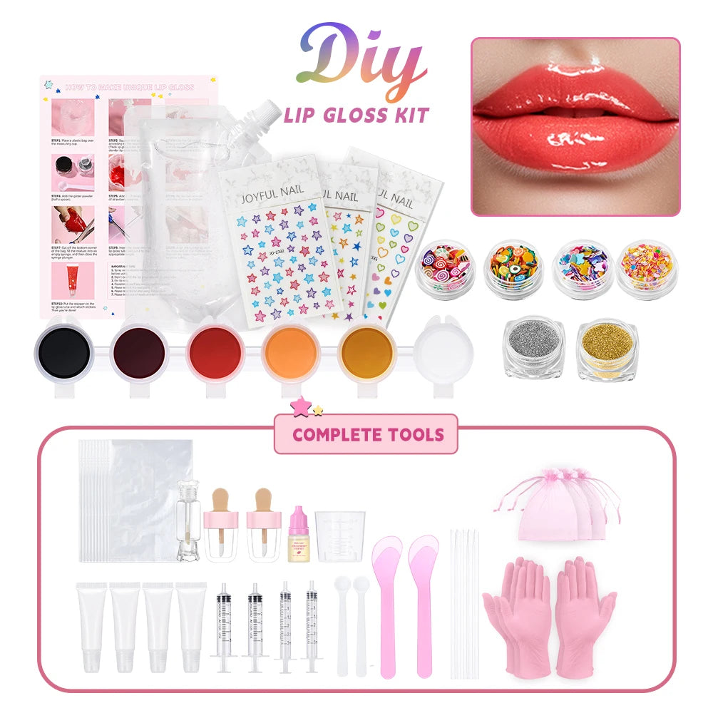 Lakerain DIY Lip Gloss Making Kit With Pigments And Tools