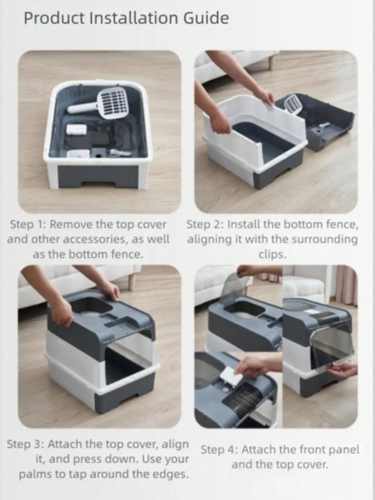 Fully Enclosed Cat Litter Box with Top Entry & Drawer, Extra Large Odor-Proof Splash-Proof Litter Pan, High Capacity Anti-Leak Cat Toilet for Multiple Cats