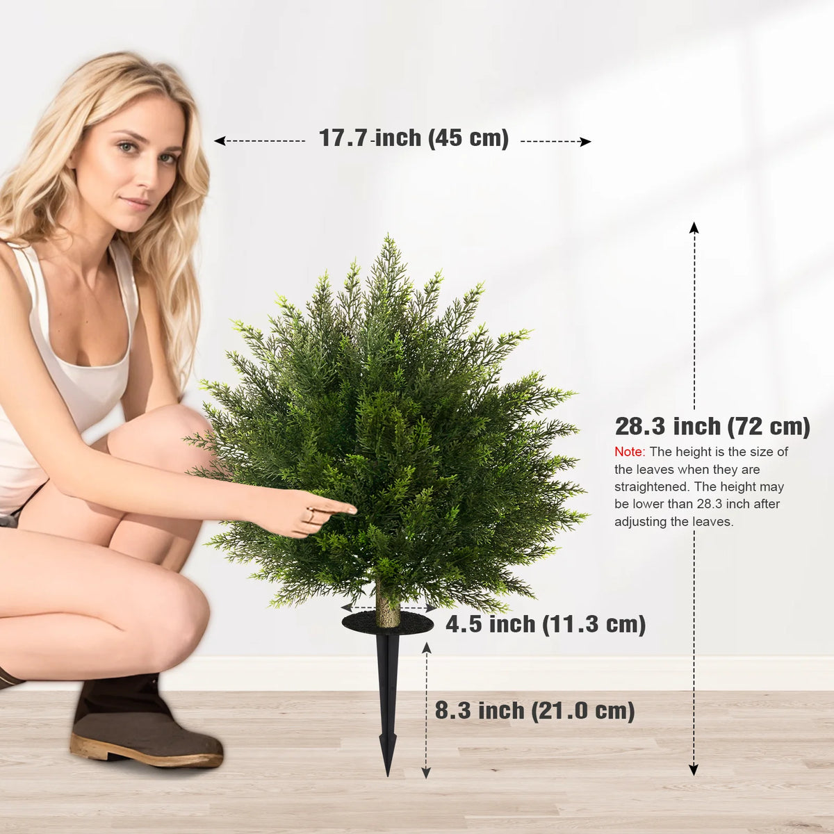 Olitree Artificial Cedar Cypress Topiary Plants For Outdoor Decor