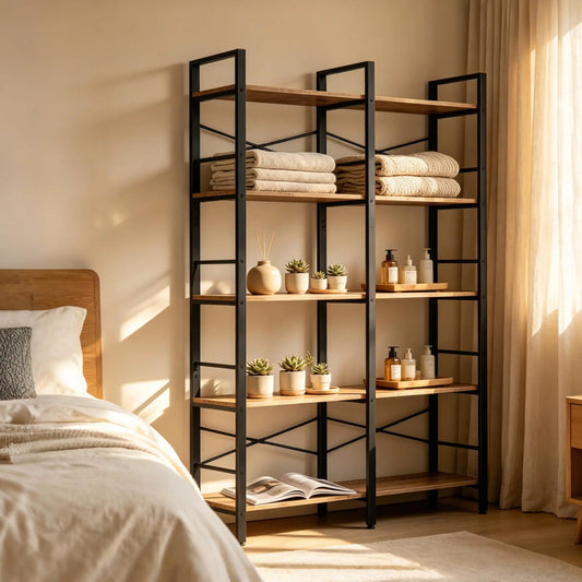Freestanding Open Shelf Bookcase For Home Office Storage