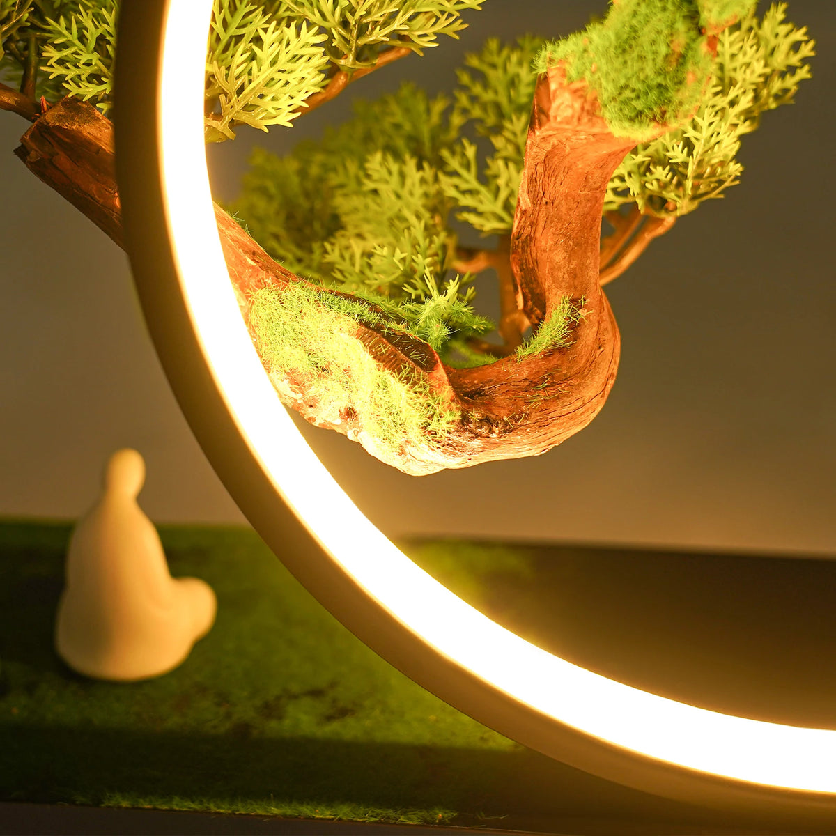 Zen LED Artificial Bonsai Table Lamp With USB Warm Lighting