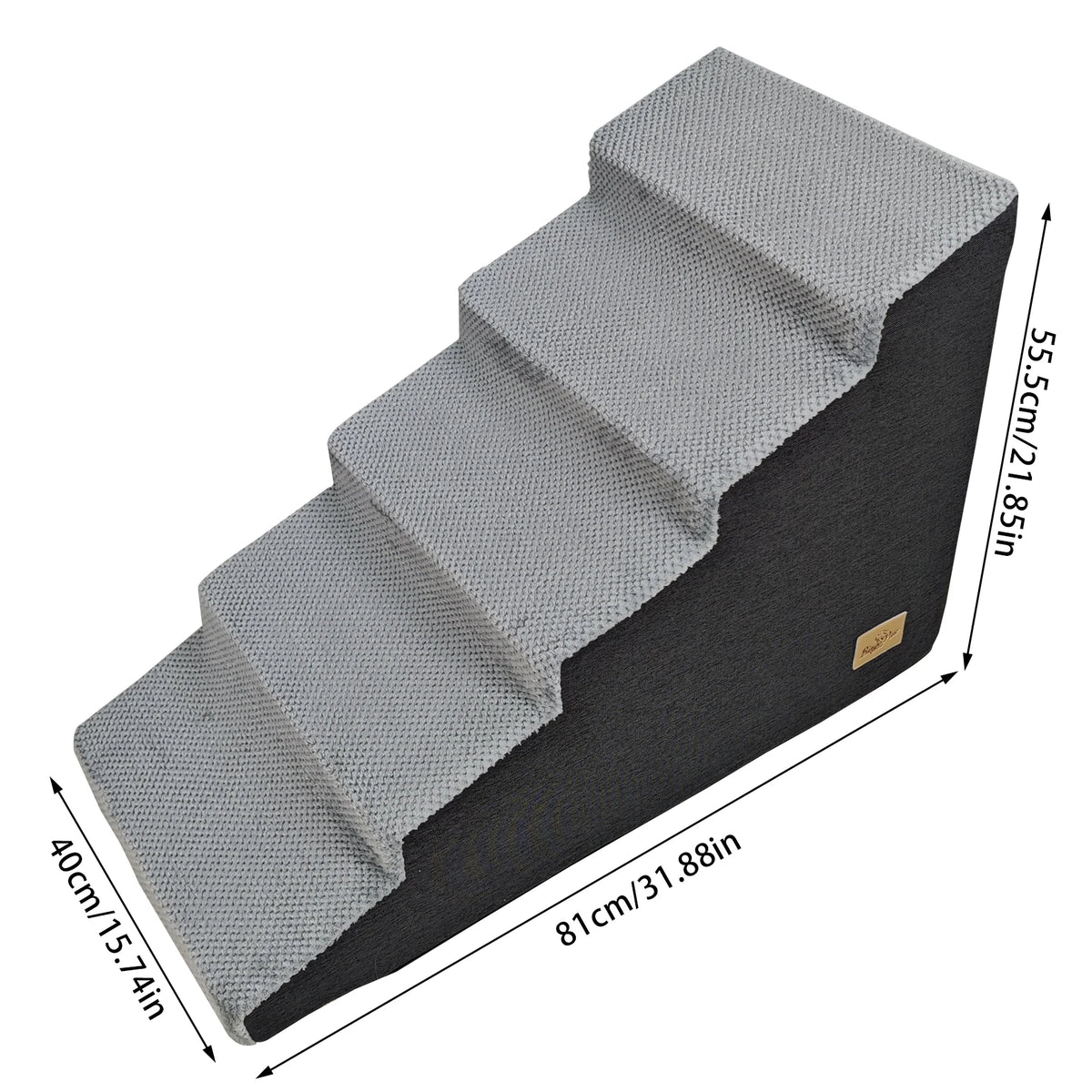 3/4/5 Steps High Density Foam Dog Stairs Ramps, for High Beds and Sofa, Non-Slip Pet Steps Sofa Bed Ladder, with Washable Cover