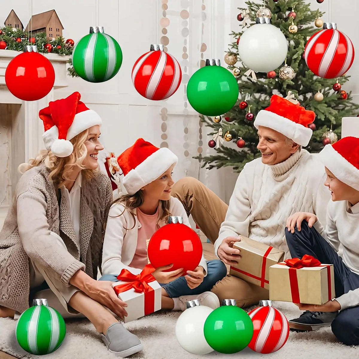 Giant Inflatable Christmas Ball Ornaments For Outdoor Holiday Decor