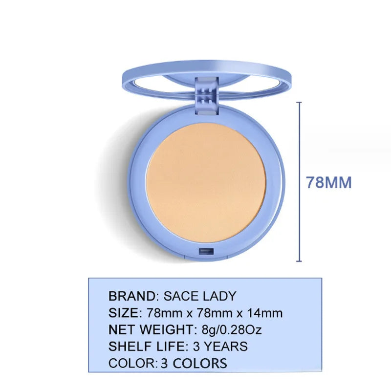Waterproof Matte Pressed Powder Foundation for Full Coverage Oil Control