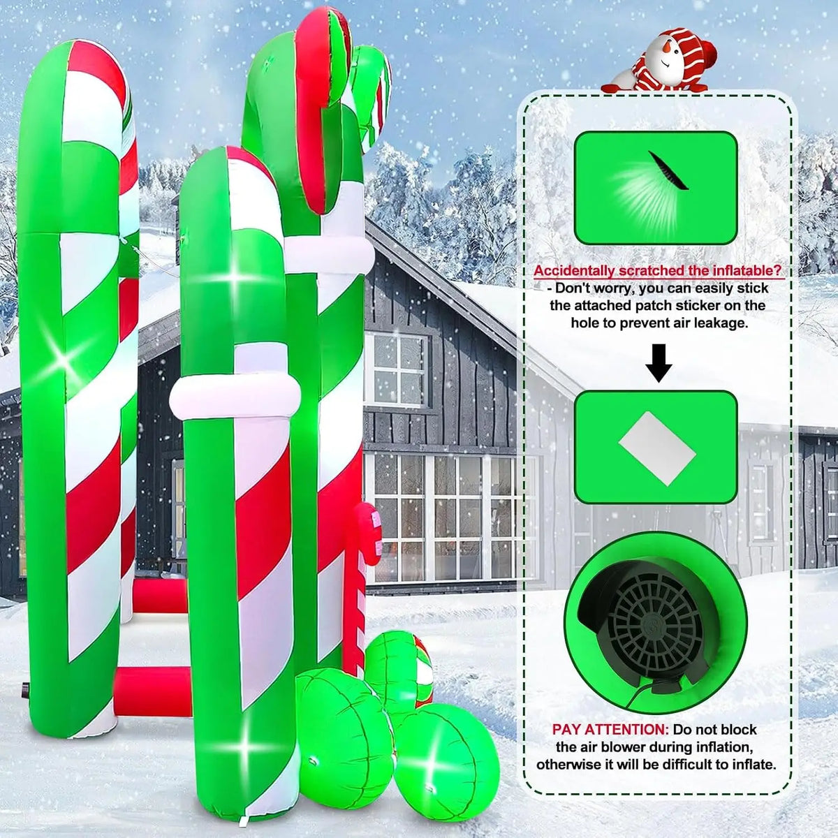 SHXI Christmas Inflatable Candy Archway Decoration