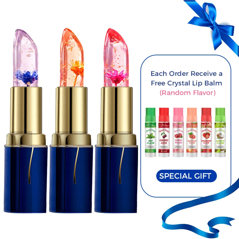 ZaiDoc Flower Jelly Crystal Lipstick and Moisturizing Fruit Lip Balm