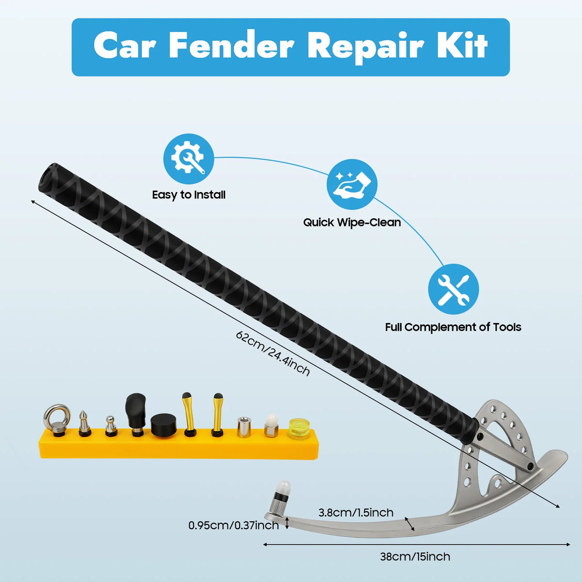 Bymaocar Adjustable Car Fender Dent Removal and Repair Tool Kit