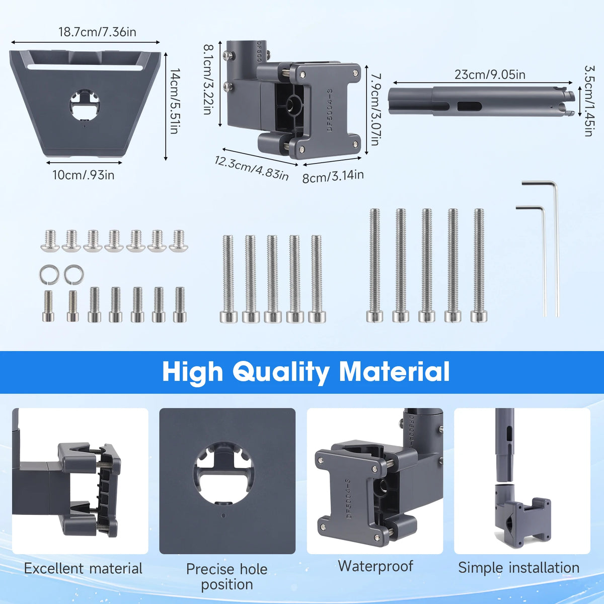 Starlink Gen 3 Mount 360° Adjustable Starlink Mounting Kit Compatible with V3 Starlink Standard For Roof Exterior Wall Install