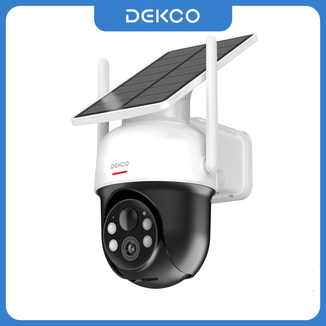 DEKCO Wire-Free Solar WiFi Security Camera With Two-Way Audio