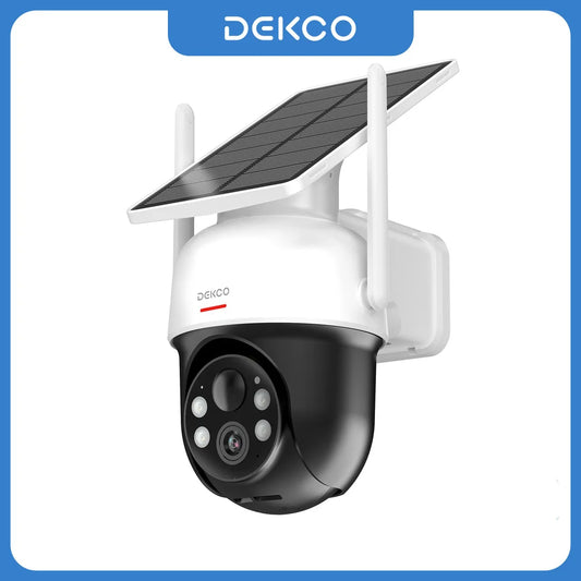 DEKCO Wire-Free Solar WiFi Security Camera With Two-Way Audio