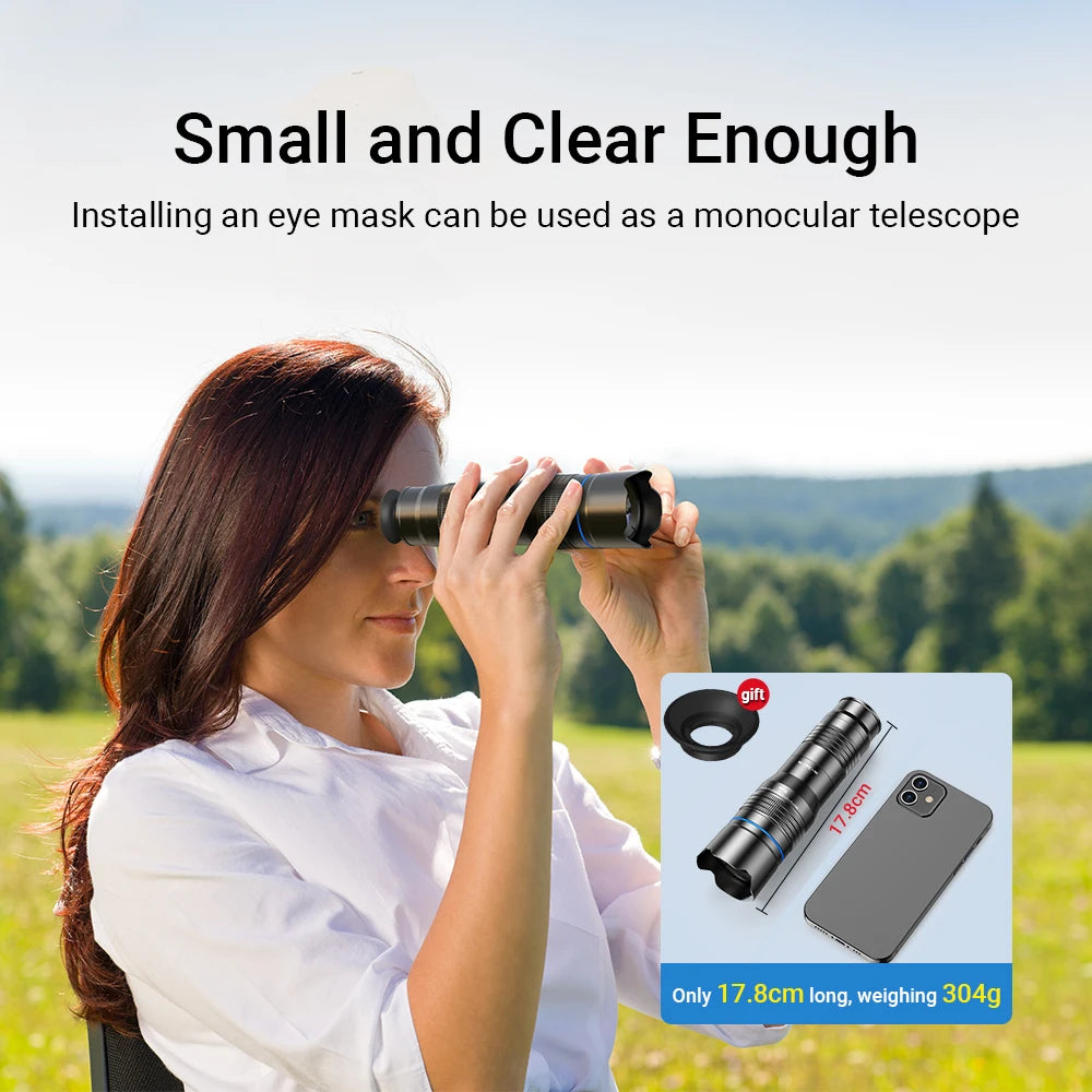 APEXEL Smartphone Telephoto Telescope Lens With Universal Metal Clamp