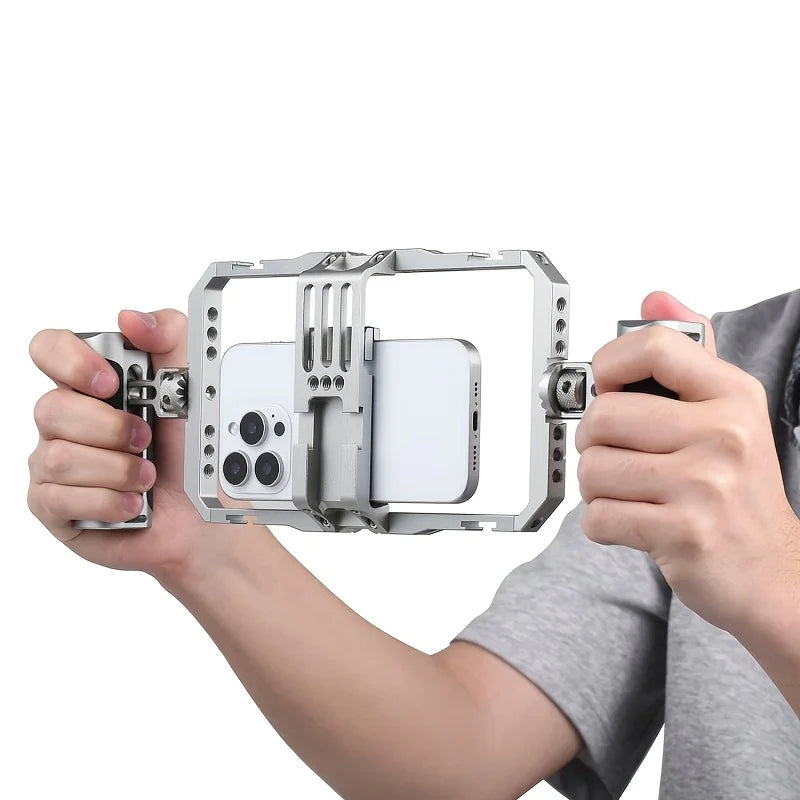 Universal Smartphone Video Rig Cage Kit for Vlogging and Filmmaking