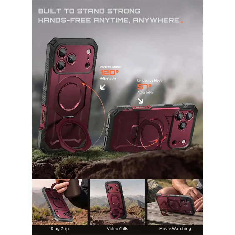 SUPCASE For iPhone 18 Pro Max/17 Pro Max/18 Pro/17 Pro Case UB Grip Pro Magnetic Phone Case with Tempered Glass Screen Protector