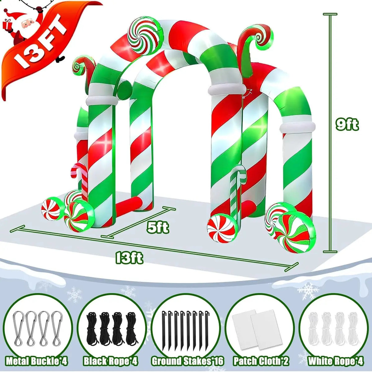 SHXI Christmas Inflatable Candy Archway Decoration