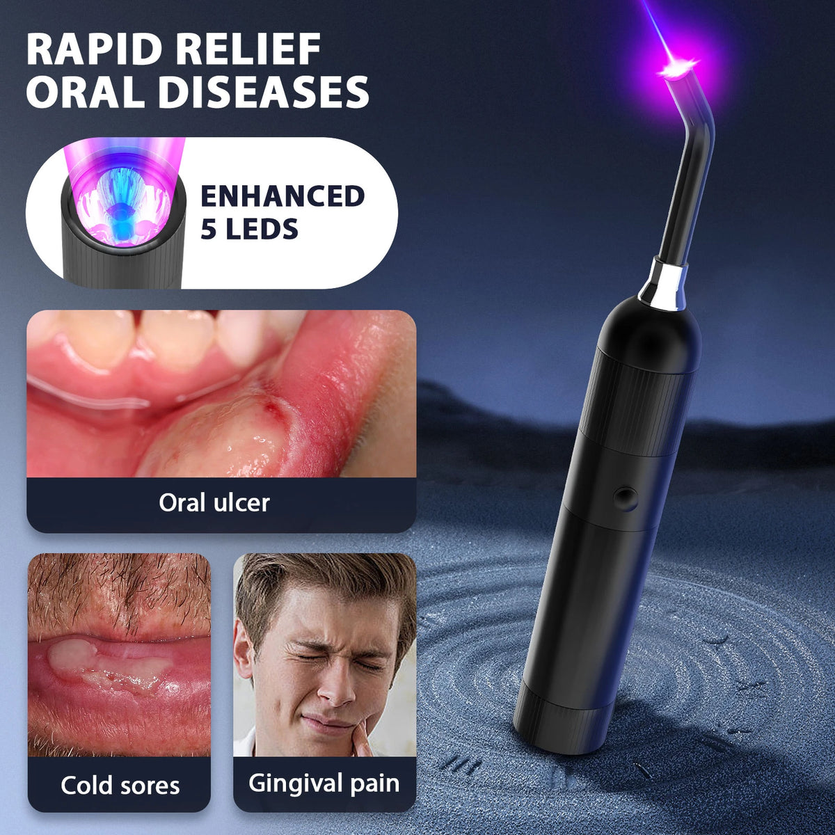 Jitesy Cold Sore Red Light Therapy Device for Oral Relief