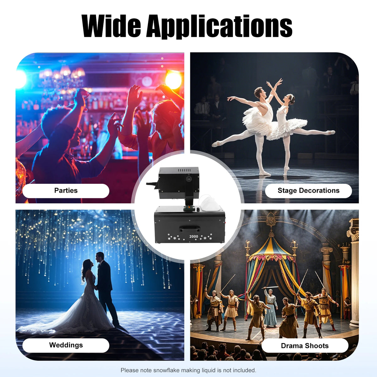 Snow Effect Machine For Stage Parties And Event Decorations