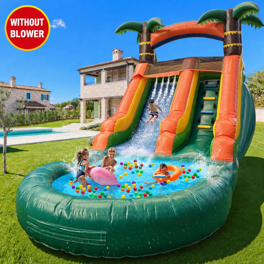 VANCEN Portable Jungle Inflatable Water Slide And Play Center